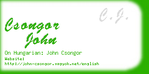 csongor john business card